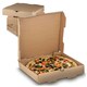 image 3 of 100 x Brown 9" (9.5 x 9.5 x 1.5") Takeaway Slim Postage, Dessert, Pizza Boxes For Restaurant & Take Outs Brown