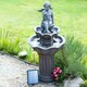 image 2 of Primrose Minel Solar Powered Bird Bath Garden Water Feature 107cm