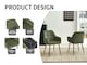 image 5 of SONARA Dining Chair Set of 2, Water-Repellent Plush Chenille Upholstered for Dining Room | Green