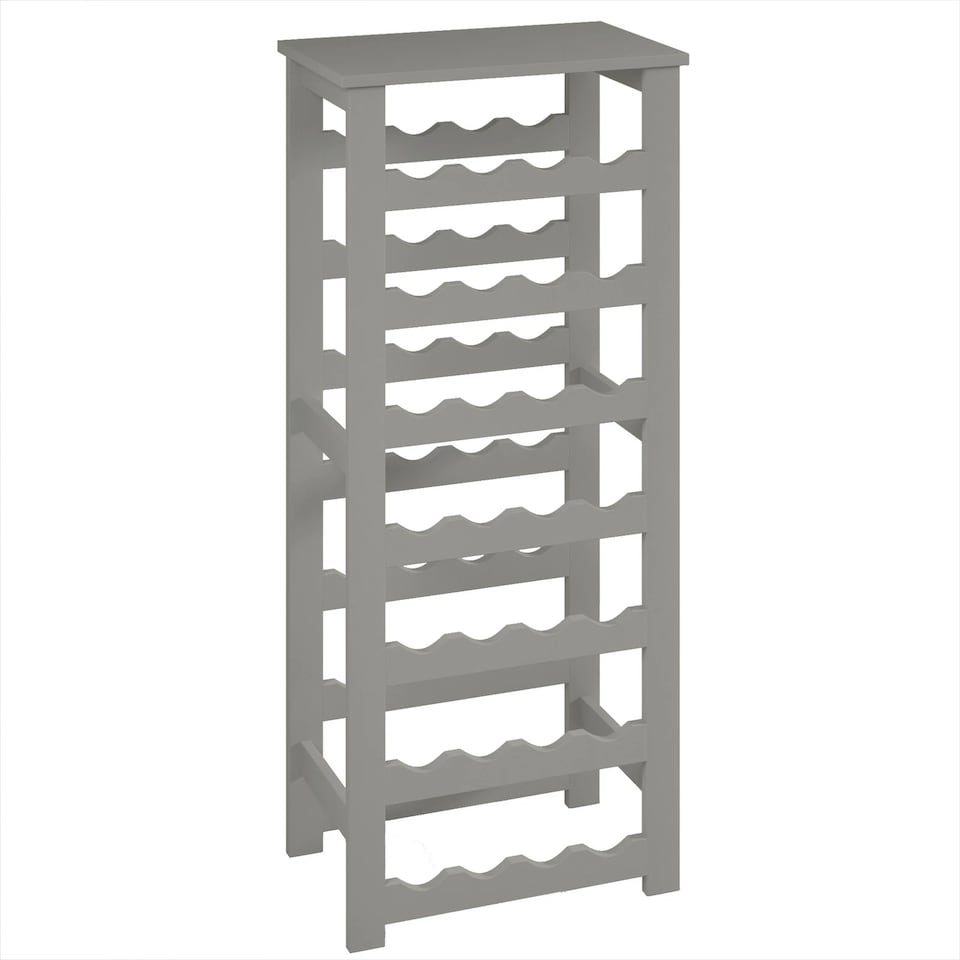 image 1 of Camilo 7-Tier Wine Rack Freestanding Holds 28 Bottles Home Bar Stand 108cm Stand | Grey | Grey
