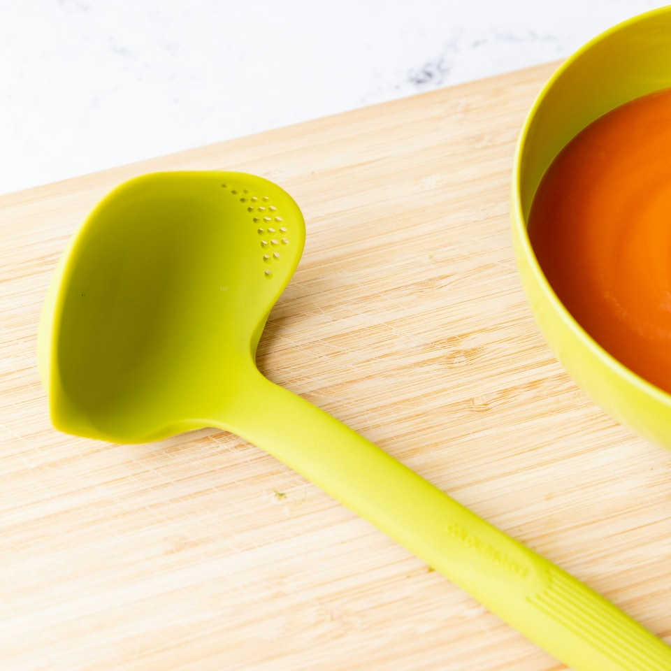 image 1 of Colourworks Silicone Kitchen Ladle with Spout Green