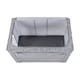 image 9 of Periea ‘Beau’ Folding Collapsible Stackable Fabric Home Storage Boxes with Steel Frames (Grey Tweed, Jumbo)