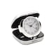 image 2 of Widdop Gifts Silver Fold Up Travel Alarm Clock