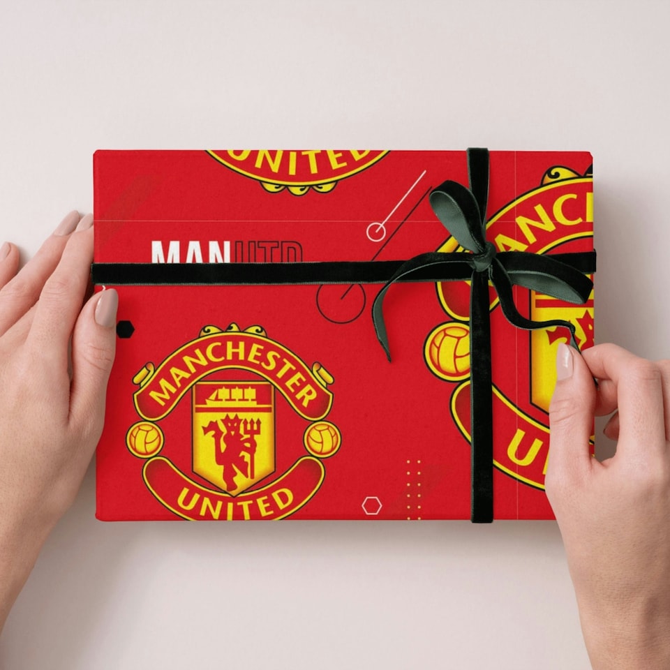 image 1 of Manchester United FC 2 Sheets & 2 Tags Gift Wrap