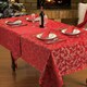 image 1 of Velosso Heather Jaquard Glitter Tablecloth - 70" Round Cream | Cream