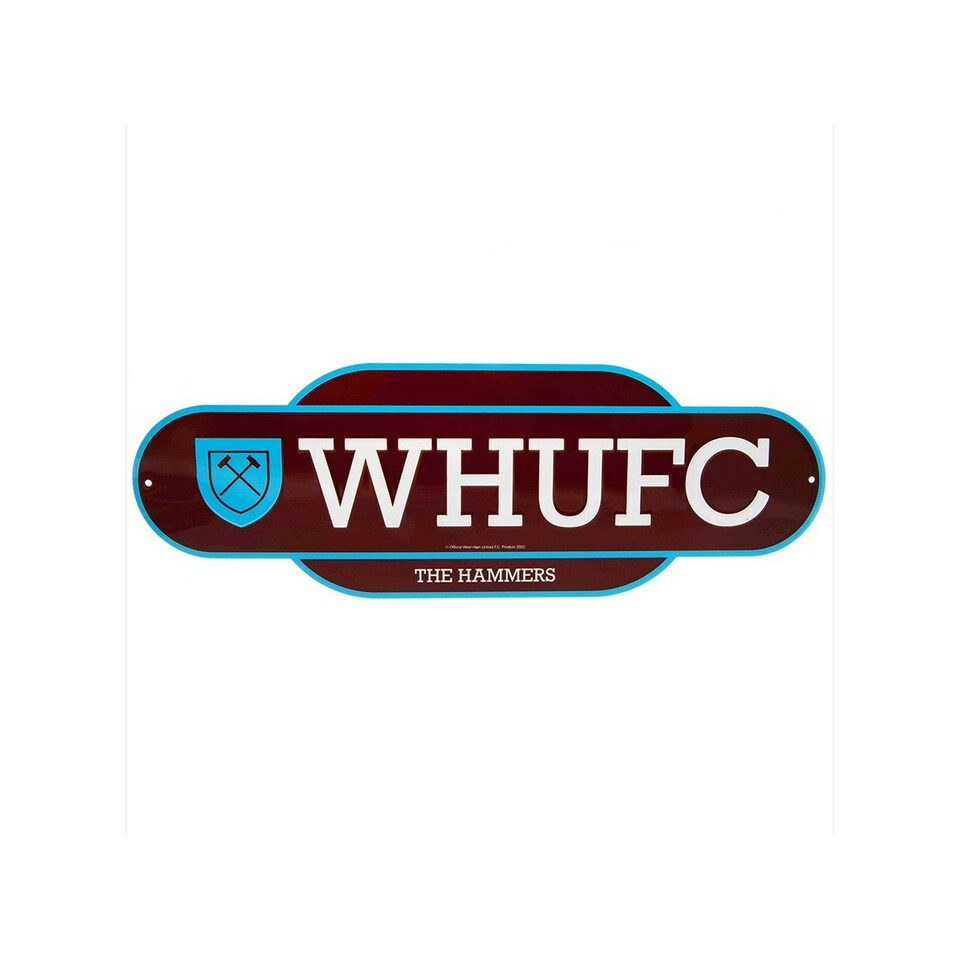 West Ham United FC Retro Years Plaque - Claret Red/Sky Blue - One Size
