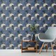 image 2 of Galerie Elle Decoration 3D Textured Wallpaper - Blue/Teal/Beige - One Size Blue
