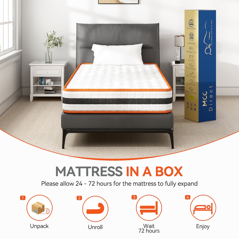 image 1 of Small Single Mattress Breathable Memory Foam OEKO-TEX Mattress