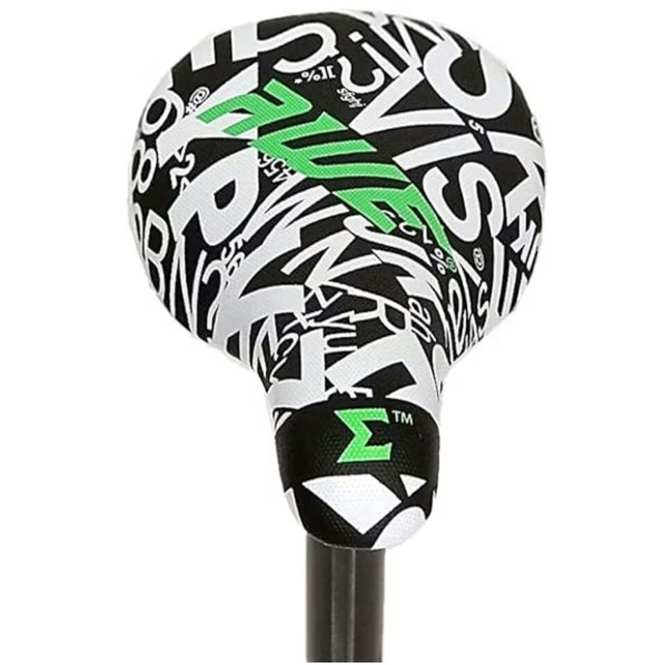 image 1 of AWE BMX/Freestyle Bike Saddle Black/White/Green with FREE SEAT POST