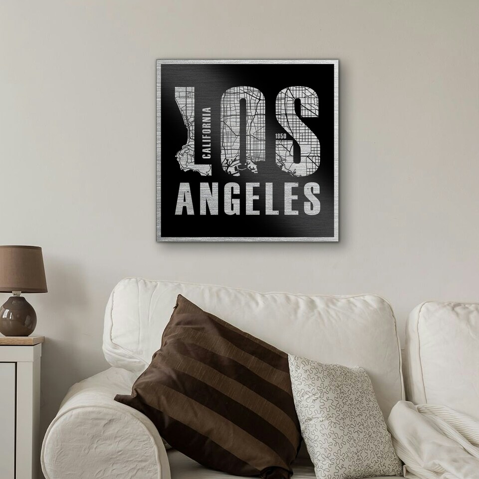 image 1 of Metal Art Los Angeles Brushed Aluminium Print