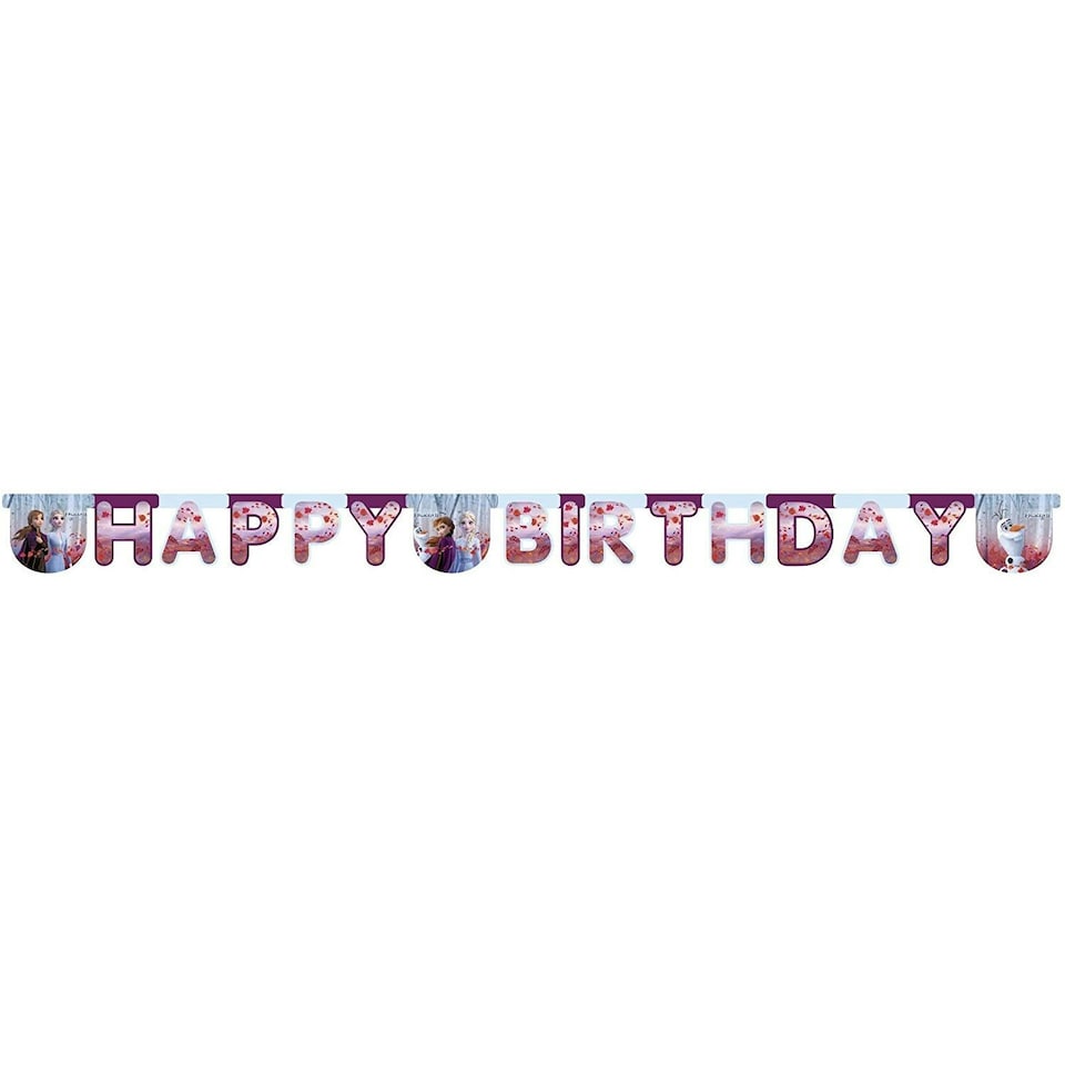 image 1 of Disney Frozen II Happy Birthday Letter Banner - Multicoloured - One Size