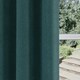 image 3 of Austin Teal Blackout Curtains 66 x 54 inch (168 x 137 cm) 100% Blackout Eyelet Thermal Noise Reducing Curtains for Bedroom and Living Room