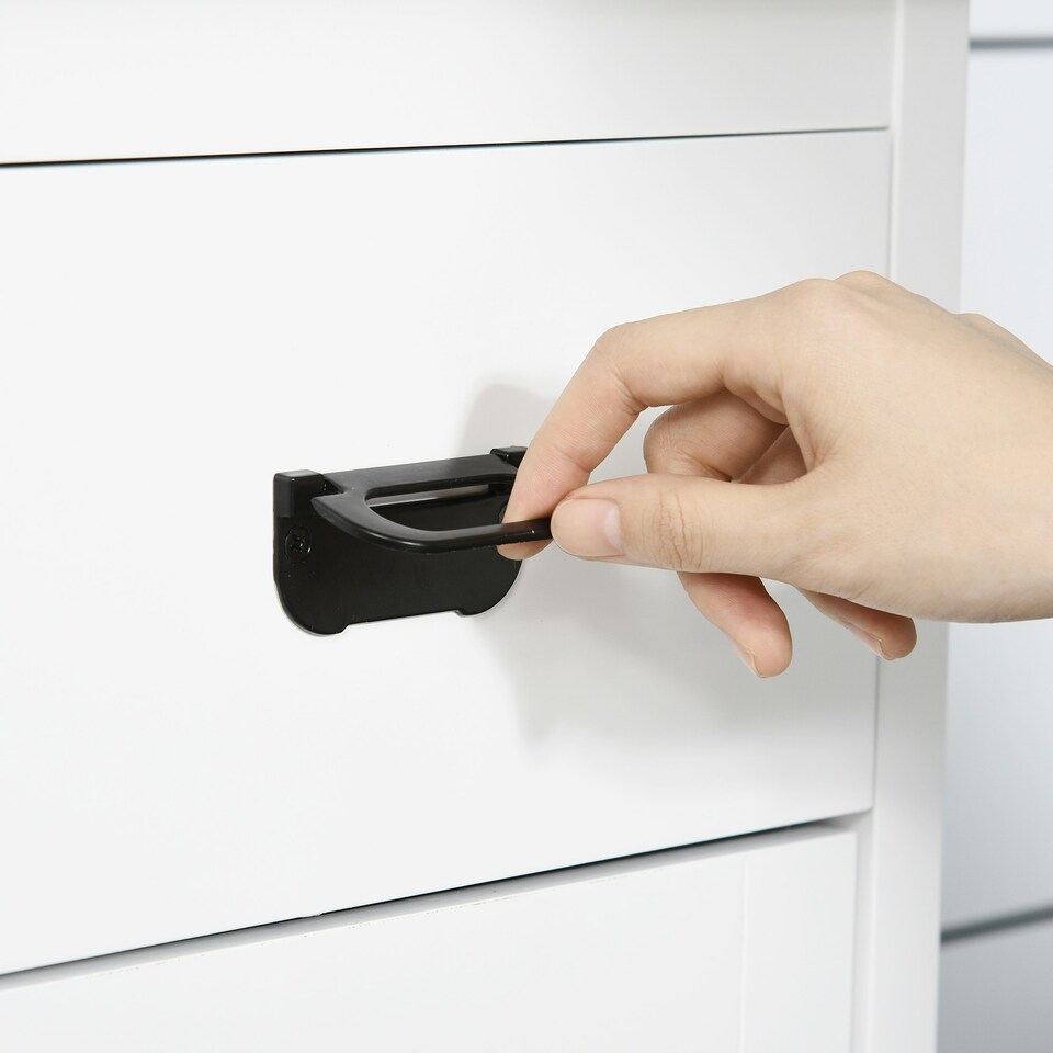 image 1 of kleankin Freestanding Tallboy Storage Unit W/ Drawer Single Door Cabinet White