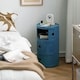 image 3 of Living and Home Cylindrical Plastic Storage Unit - Blue | Blue
