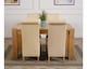 image 3 of Kuba 150 x 85cm Chunky Medium Oak Dining Table and 4 Montana Leather Chairs | Cream | Cream