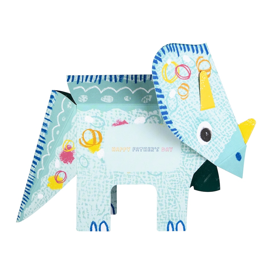 image 1 of Hallmark Father's Day Card - 3D Pop-Up Triceratops Design