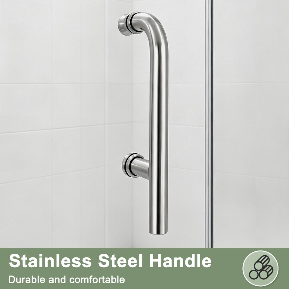 image 1 of Stech Homes 1700x1850mm Reversible Bathroom Sliding Door Shower Enclosure Cubicle 5mm Toughened Glass Cubicle