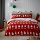 image 1 of Bedlam Jolly Santa Duvet Cover Set Red