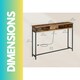 image 5 of Hallway Console Table With Charging Station Rustic Brown Brown