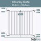 image 3 of Safetots Top of The Stairs Screw Fitted Stair Gate, Black Wooden, 63.5cm - 105.5cm, Wood Baby Gate, Screw Fit Safety Barrier, Stylish and Practical Safety Gate