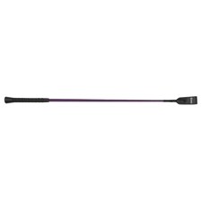 Shires Plain Leather Horse Dressage Whip - Purple - 26.5in
