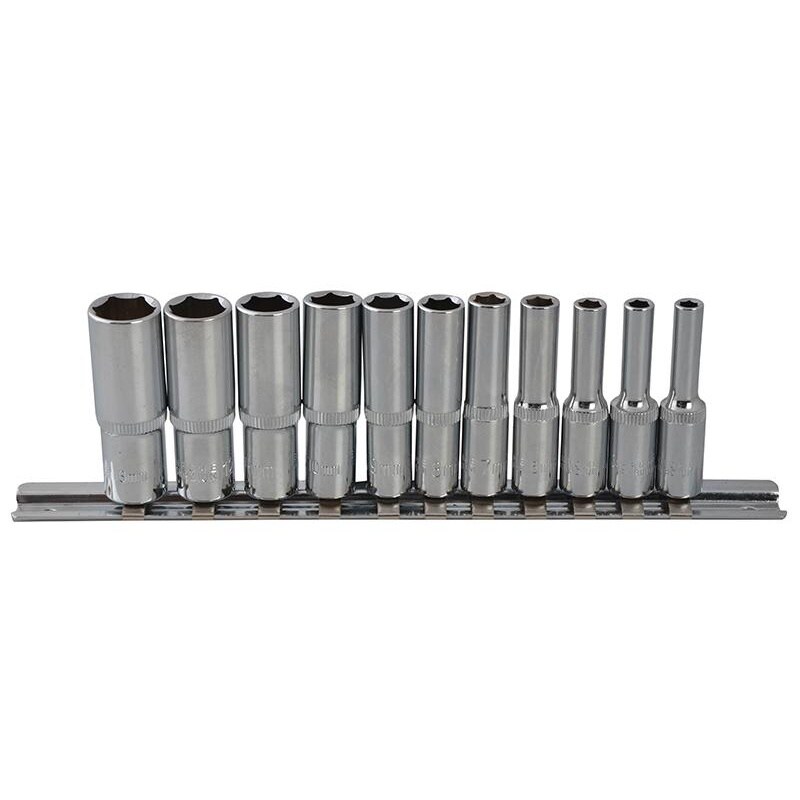 Bluespot Tools 1/4in Drive Deep Socket Set, 11 Piece Multi Multi Colour One Size 1