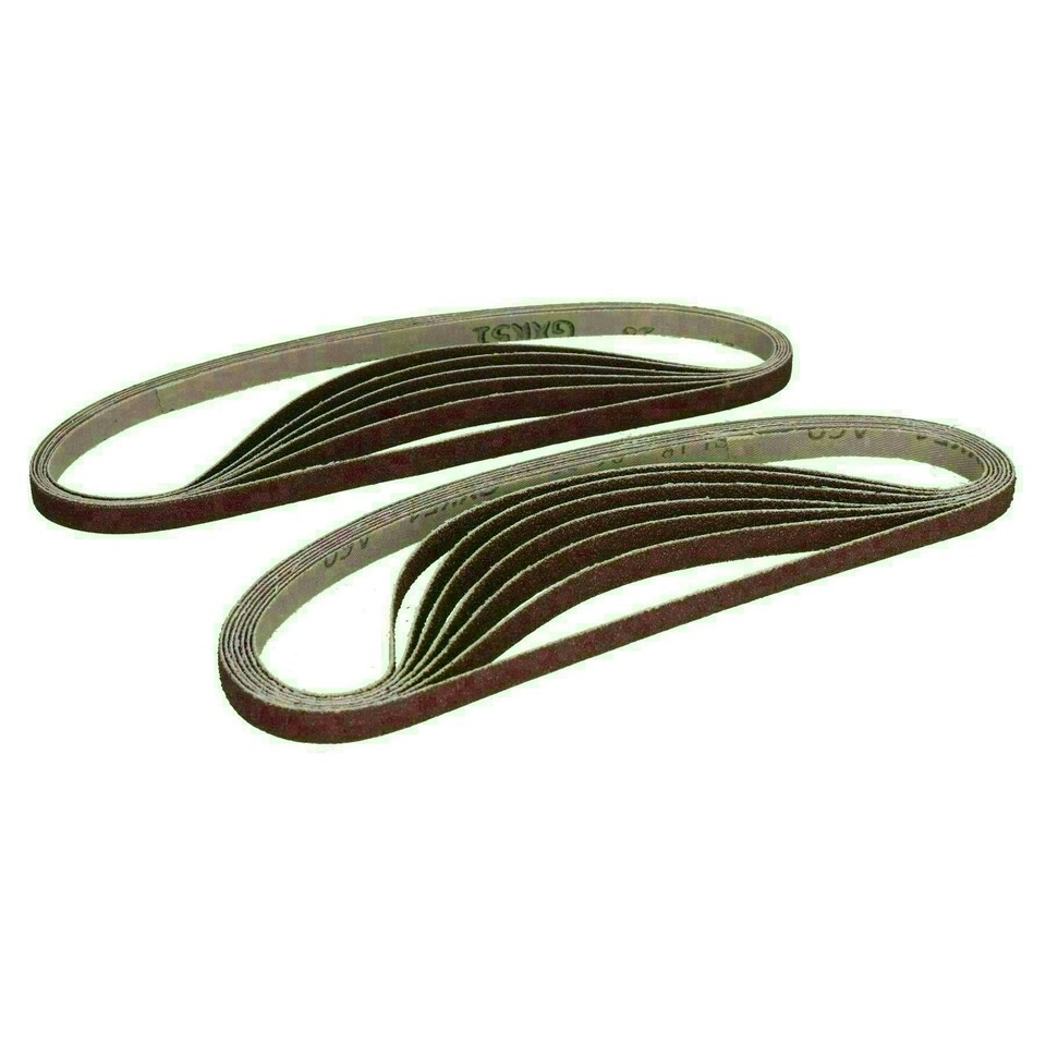image 1 of 50pc 10mm x 600mm Sanding Belts For Long Reach Air Sanders Grinding