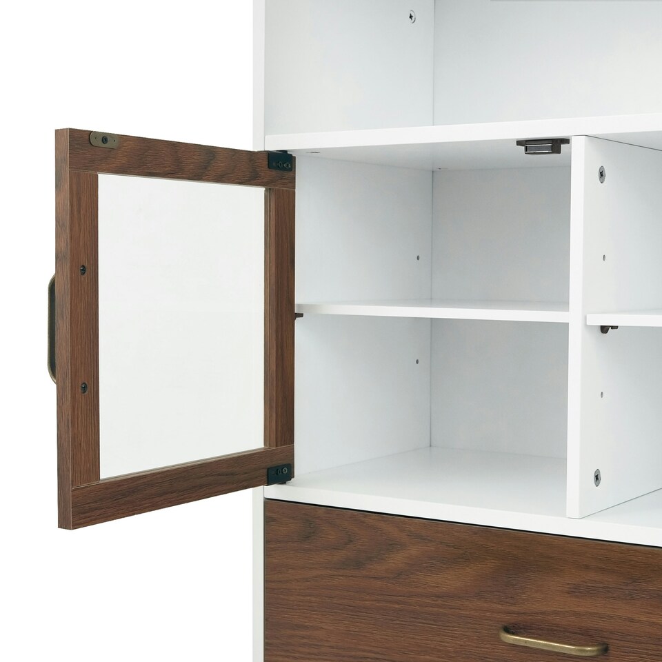 image 1 of Teamson Home Tyler Wooden Bathroom Free Standing Cabinet