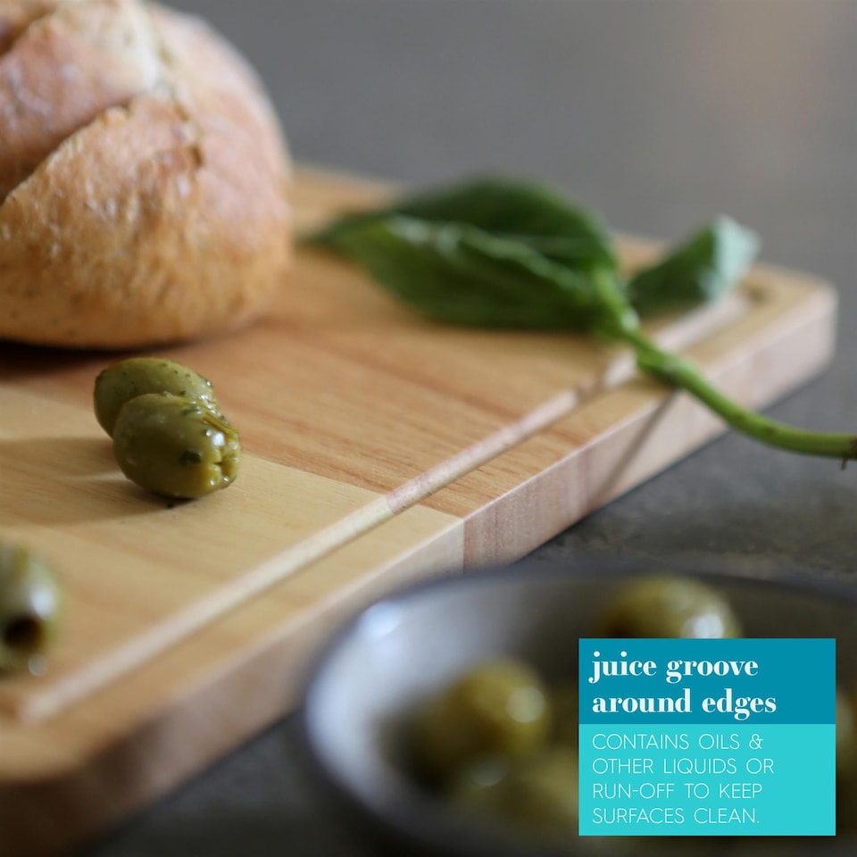 image 1 of Argon Tableware Rectangle Wooden Chopping Board - 35 x 25 x 1.5cm | Brown | Brown