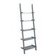 image 1 of Ladder Shelf Bookcase 3 or 5 Tier Storage Shelving Unit Display Stand Grey | 5 Tier