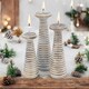 image 2 of Candlesticks (Set of 3) - Wood - L12 x W12 x H35 cm Brown