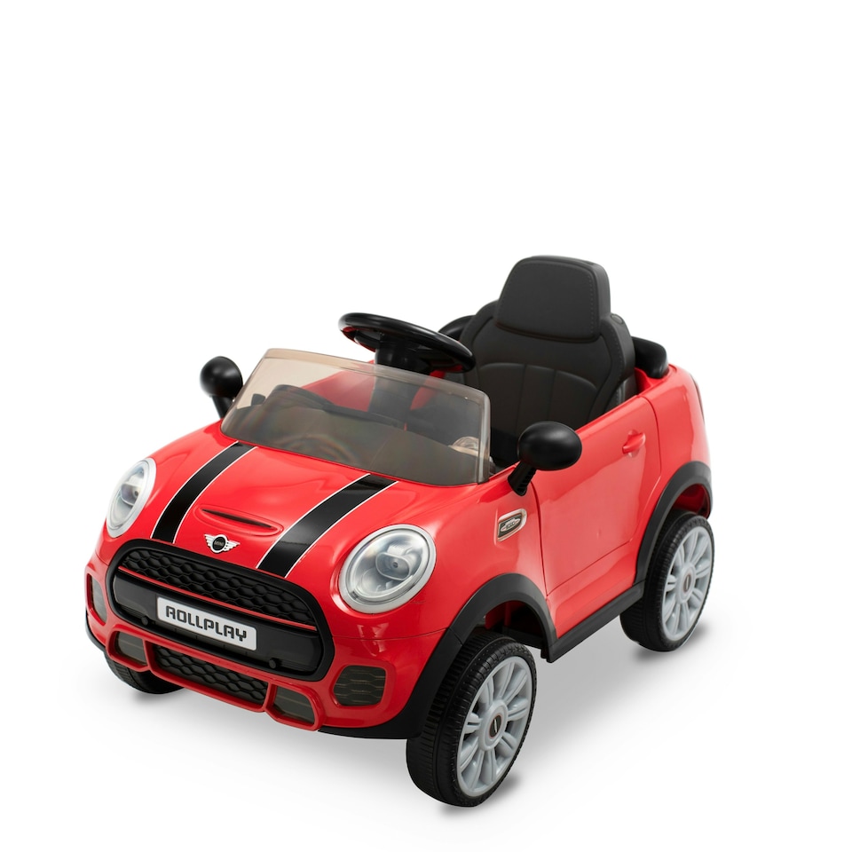image 1 of Rollplay Mini Cooper Play Push Car with Parental Handle - Red