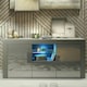 image 6 of Grey TV Unit 145cm Gloss Doors Free LED Modern Media Cabinet Grey