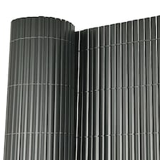 1m x 3m Grey PVC Outdoor Garden Fencing Privacy Screen Roll | Grey | 1