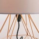 image 1 of ValueLights Modern Copper Metal Basket Cage Touch Table Lamp With Grey Shade