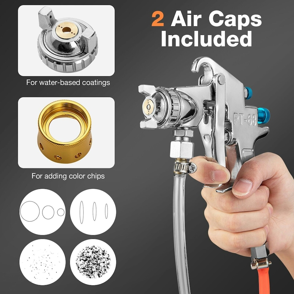 image 1 of COSTWAY 15L Paint Tank Pressure Paint Pot Adjusting Spray Gun
