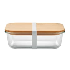 MidOcean Tundra Bamboo Lunch Box - Transparent - 6cm x 20cm x 15cm