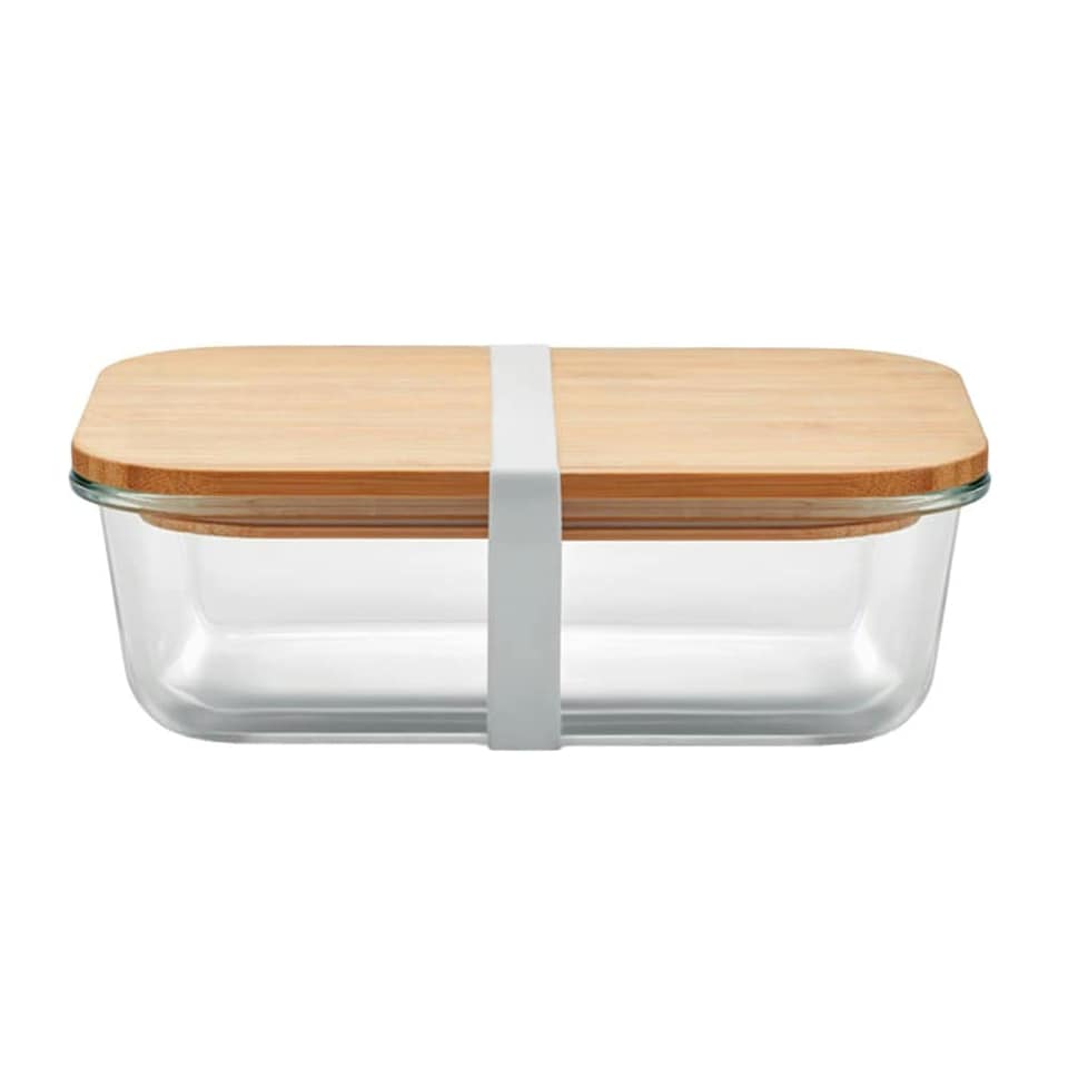 image 1 of MidOcean Tundra Bamboo Lunch Box - Transparent - 6cm x 20cm x 15cm