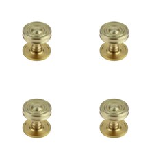 4 PACK Elegant Satin Brass Cupboard Knob for Stylish Interiors - Kitchen Cabinet Knob