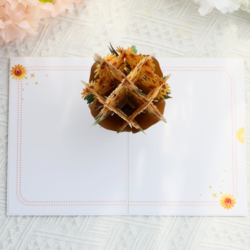 image 1 of Bouquet of Sunflowers 3D Pop Up Greeting Card