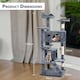 image 2 of 138cm Large Cat Tree Tower Large Activity Centre with Scratching Post & Climbing Playhouse