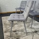 image 8 of Dining Chairs Set of 4 Grey Velvet Kitchen Chairs Grey