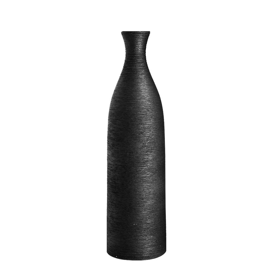image 1 of Living and Home Modern Tall Porcelain Vase for Flowers - Black