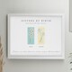 image 1 of Personalised Birth Flower Family of 2 White Framed Print White | One Size