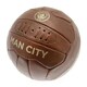 image 1 of Manchester City FC Faux Leather Retro Ball Size 5 Brown