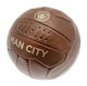 image 1 of Manchester City FC Faux Leather Retro Ball Size 5 | Brown