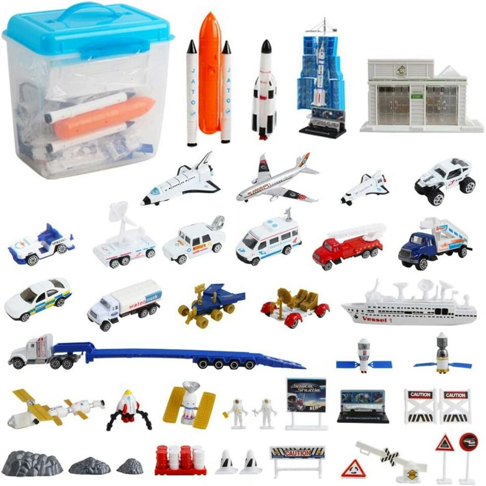 image 1 of 44 Pcs Astronaut Space Ship Shuttle Pretend Play Set