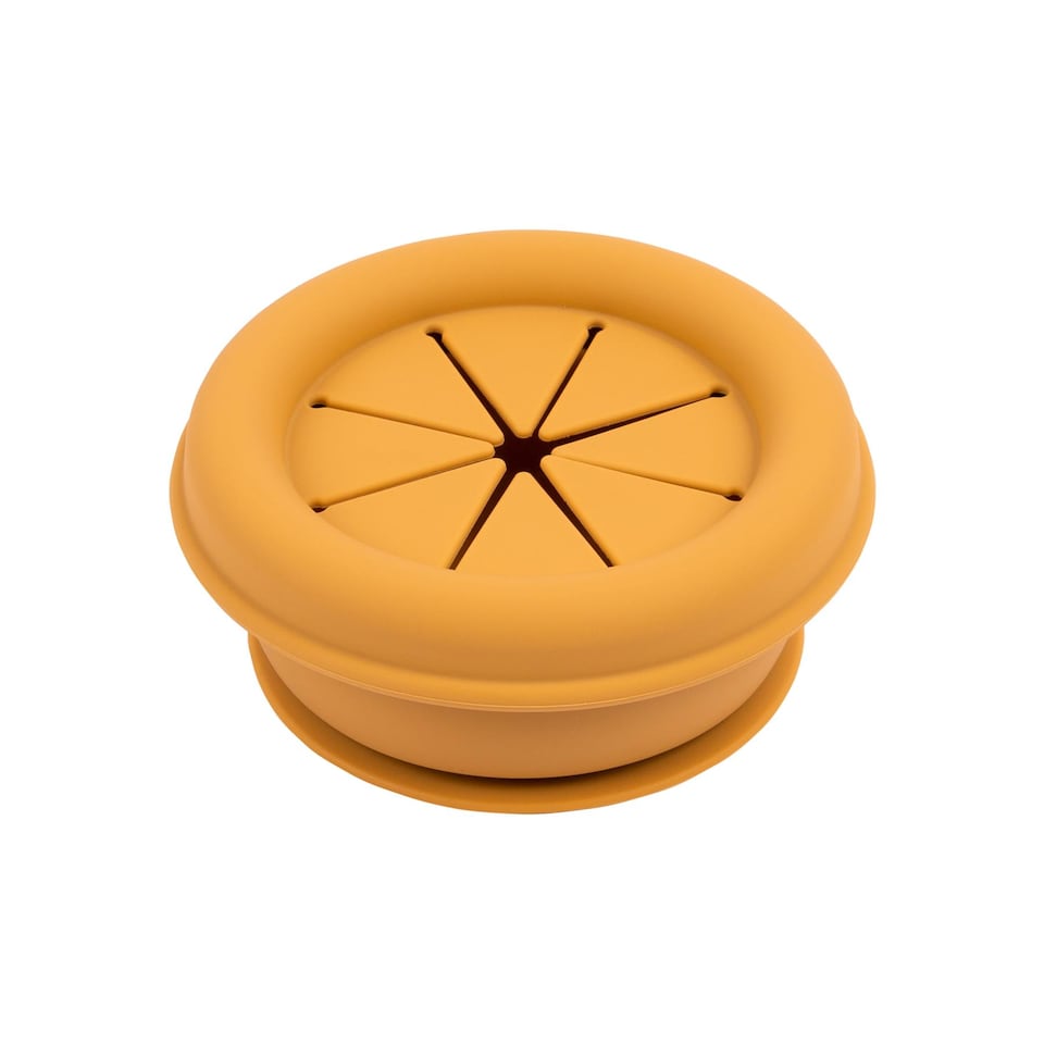 image 1 of Tiny Dining Baby Silicone Suction Snack Pot - 330ml - Ochre | Yellow | Ochre