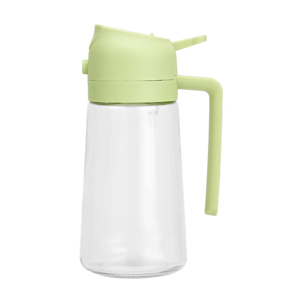 image 1 of Living and Home 2-in-1 Glass Oil Sprayer & Dispenser,Green,470ml | Green