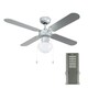 image 1 of ValueLights Mirage Grey Ceiling Fan Light Dimmable With Remote Control